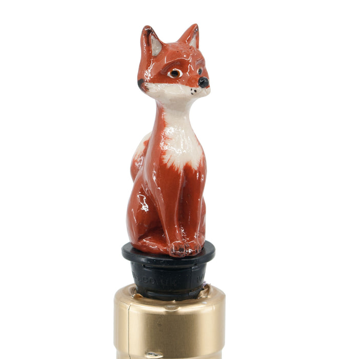 Sly Red Fox Bottle Stopper