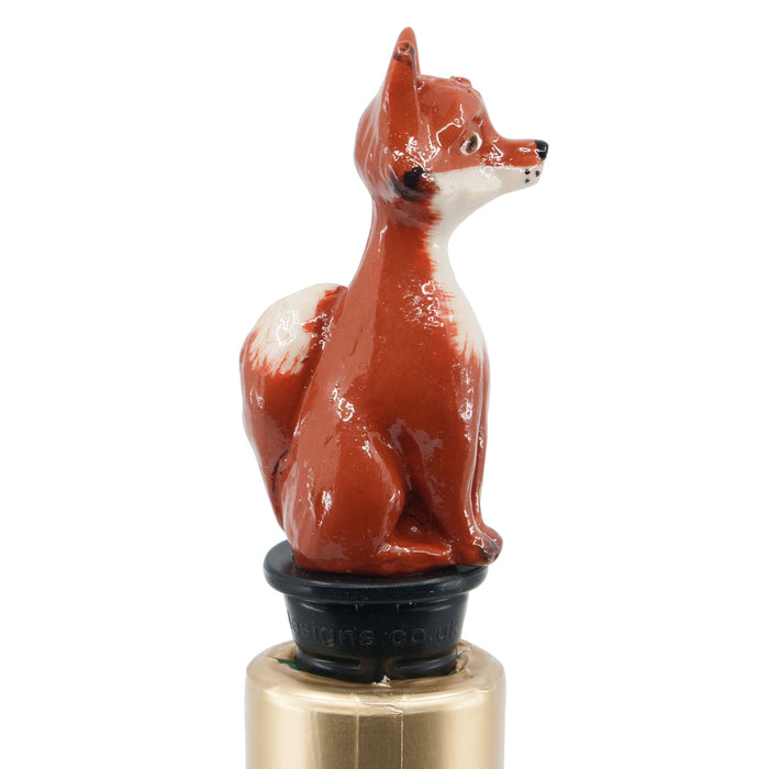 Sly Red Fox Bottle Stopper