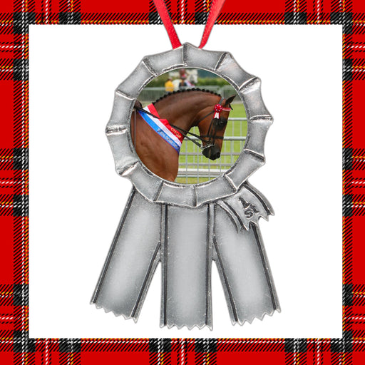 Rossette Photo Frame Pewter Ornament