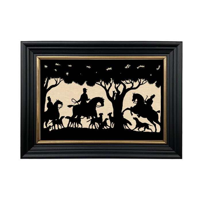 Treeing a Fox Foxhunt Silhouette Equestrian Art