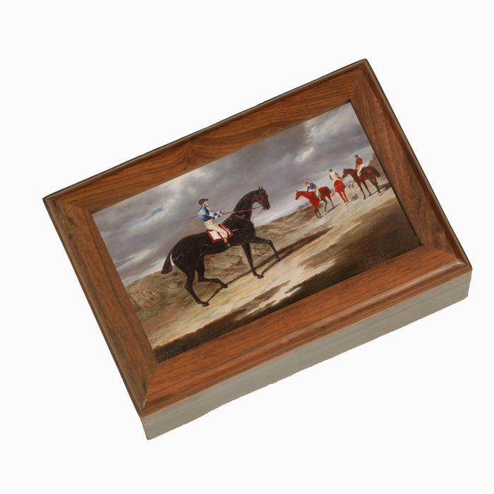 Going to the Start, Horse Racing Wooden Box
