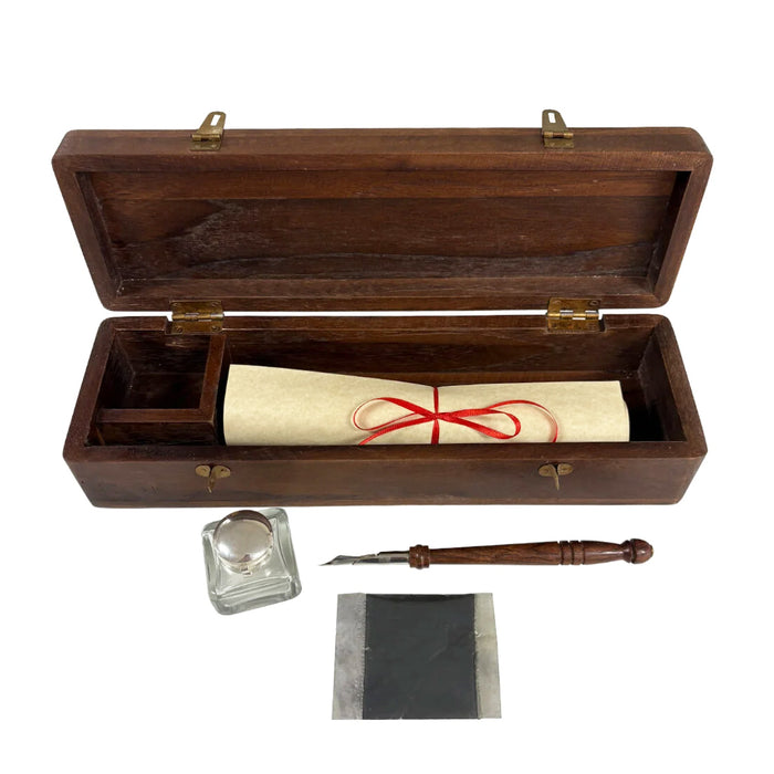 Equestrian Vintage Style Foxhunt Writing Box with Accessories