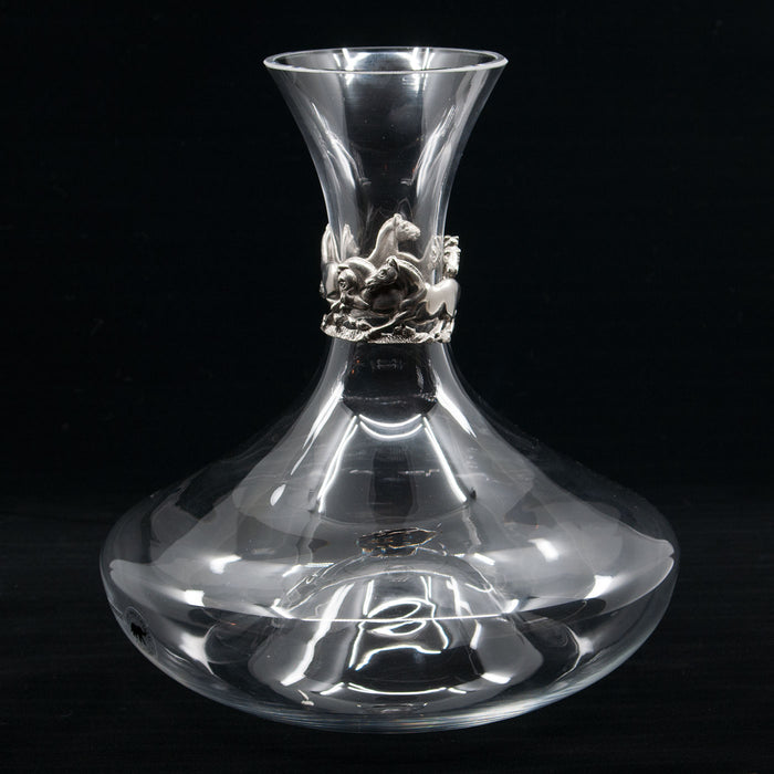 Ring of Horses Crystal Wine Decanter