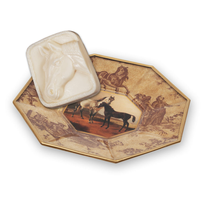 Mare and Foal Glass Soap Dish