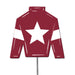 Jockey Silks Garden Stake - Maroon & White Star