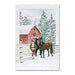Curious Couple Horse Embossed Christmas Cards