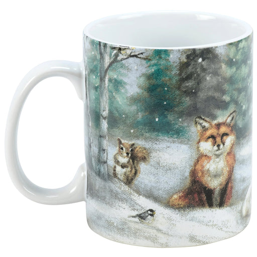 Snowy Forest Fox and Friends Mug