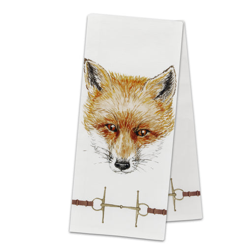 Hunt County Fox Guest Towel Ivory