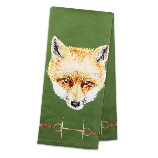 Hunt Country Fox Guest Towel Forest Green