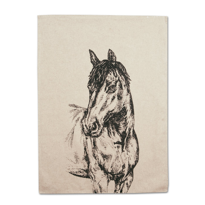 Horse Portrait Scottish Linen Tea Towel