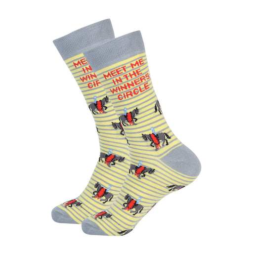 Winner's Circle Horseracing Men's Socks - Yellow