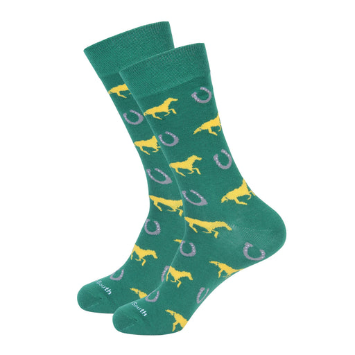 Furlong Horseracing Men's Socks - Green