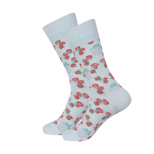 Roses & Juleps Horseracing Men's Socks - Grey