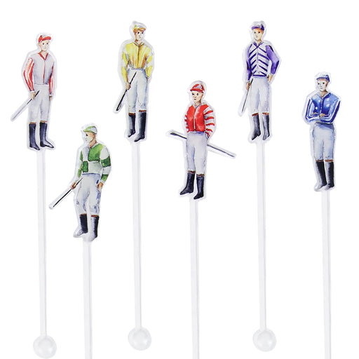 Jockey Cocktail Party Stirrers - Set of 6