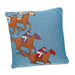 Finish Line Horseracing Pillow - Blue
