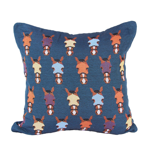 Blinkers Horseracing Pillow - Blue
