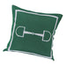 Hunter Green Snaffle Bit Tapestry Pillow