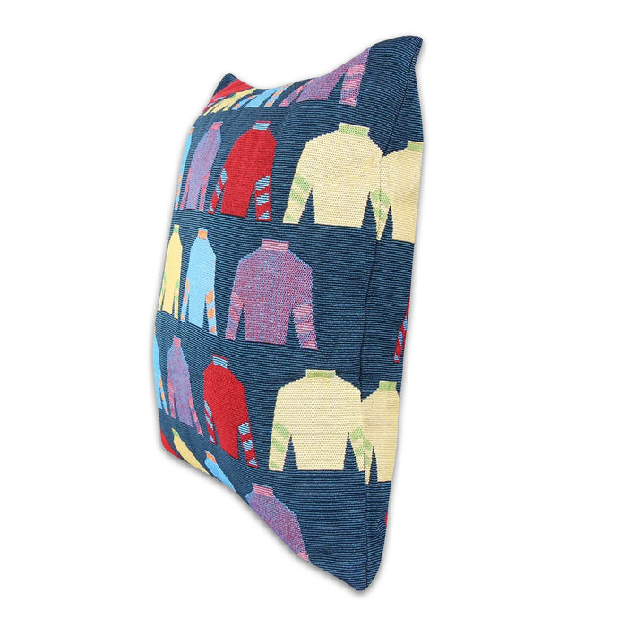 Jockey Silks Horse Racing Tapestry Accent Pillow
