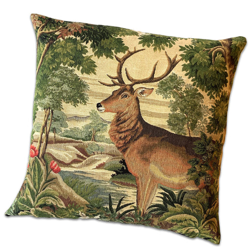 Stag Verdu Wilderness Tapestry Pillow - B