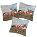 British Racers Trio of Horse Racing Tapestry Pillows - Petite 10"