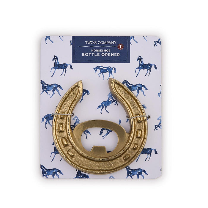 Horseshoe Equestrian Antique Gold Bottle Opener