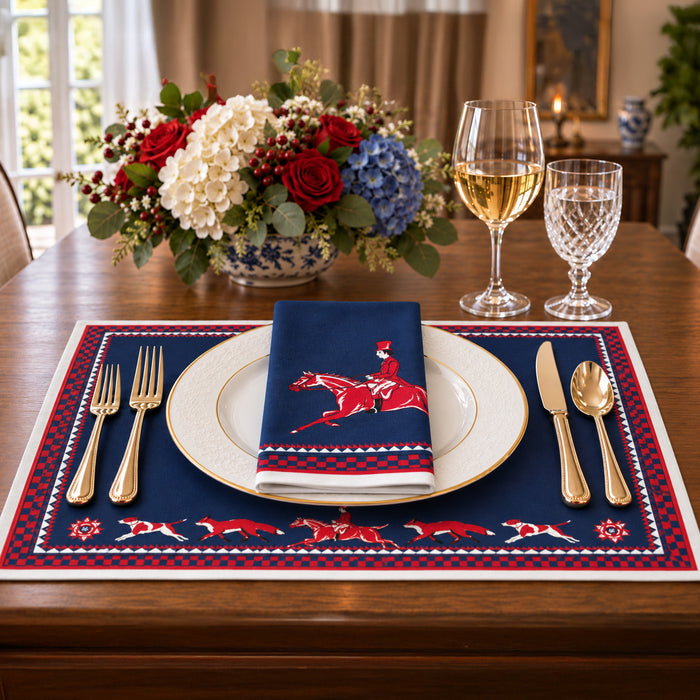 Hunt Club Medallion Cotton Placemats - Set of 4