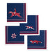 Hunt Club Medallion Equestrian Cotton Dinner Napkins - Set of 4
