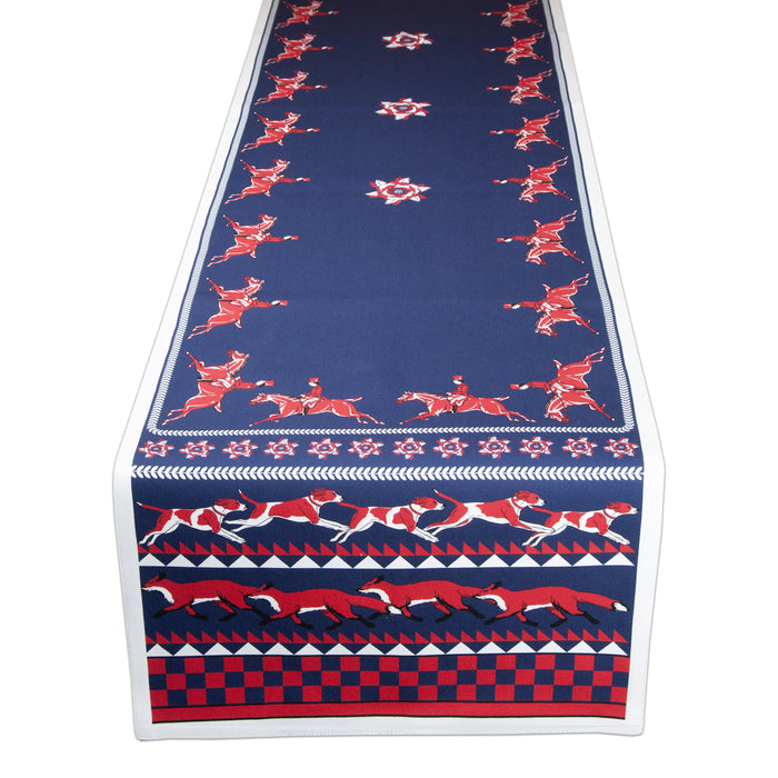 Hunt Club Medallion Cotton Table Runner