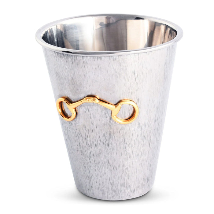 Mint Julep Cup with Gold Horse Bit