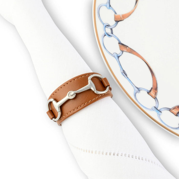 Wellington Equestrian Bit Vegan Leather Napkin Ring