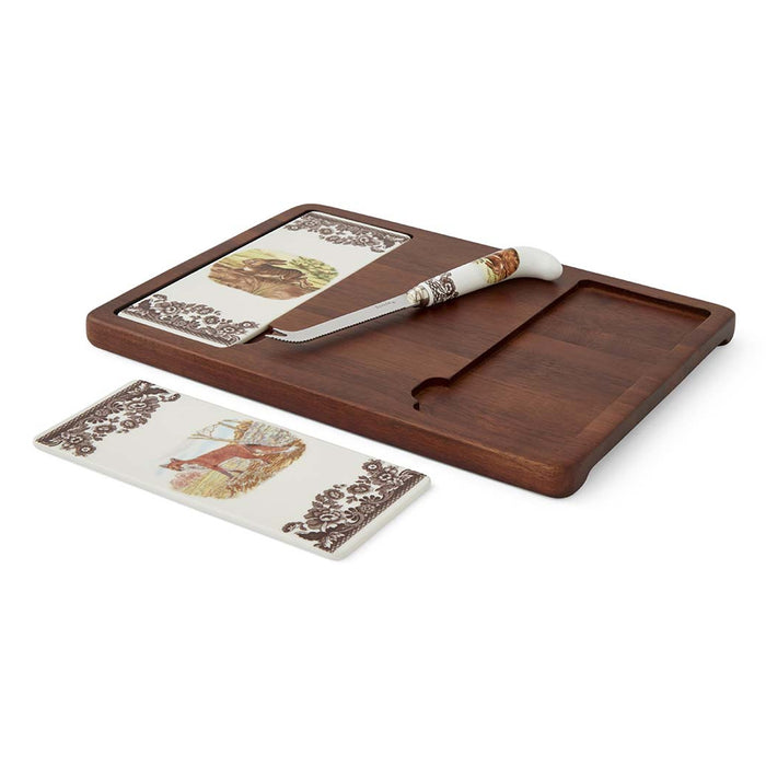 Woodland Fox & Hare Cheese Board with Knife by Spode