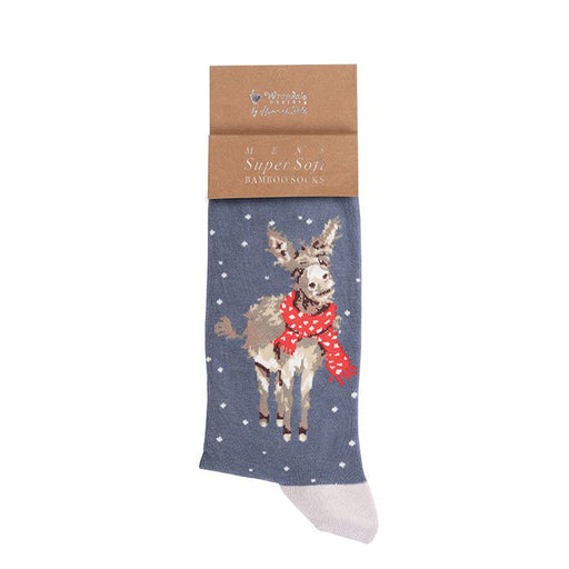 Holiday Donkey All Wrapped Up Men's Sock by Wrendale
