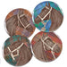 Equus Tweed Melamine Dinner Plates - Set of 4