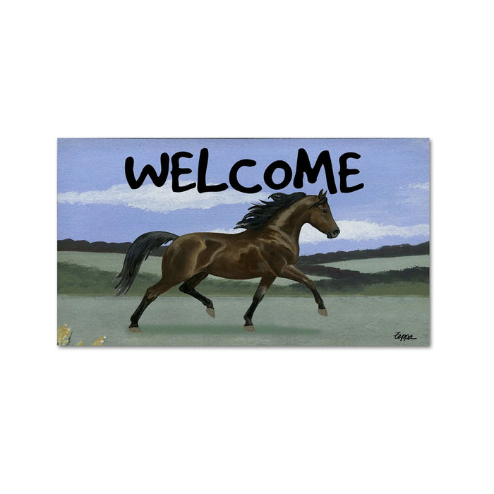 Morgan Horse Welcome Door Mat Insert