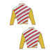 Ferdinand Racing Silks Stud Enamel Earrings - Pink & Yellow