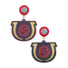 Kentucky Derby Rose Logo Earrings - Black