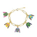 Winner's Circle Jockey Silks Enamel Charm Bracelet