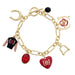 Kentucky Derby Enamel Charms Barcelet - Gold Chain