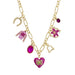 Kentucky Oaks Enamel Charms Necklace in Pink