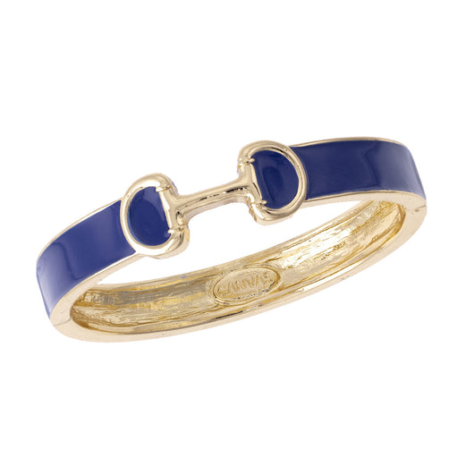 Majesty Equestrian Enamel Snaffle Bit Bangle - Navy