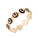 Horseshoe Tortoise Disc Hinged Bangle