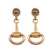 Equestrian Baroque Bit Earrings - Gold