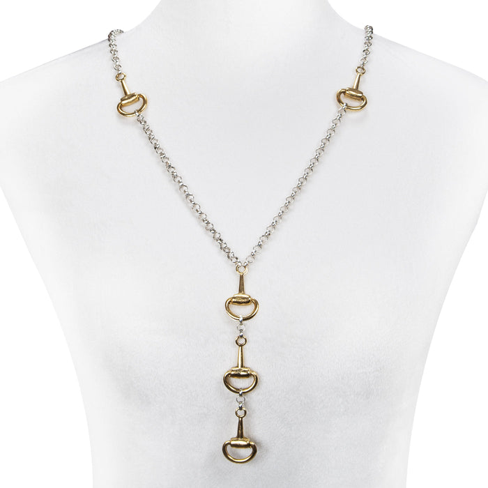 Equestrian Snaffle Bit Lavaliere Necklace