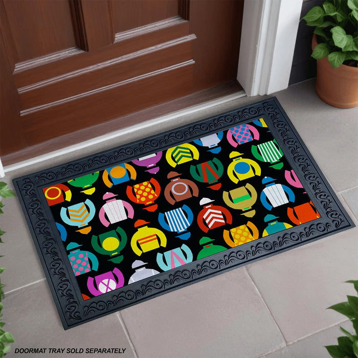 Jockey Silks Entrance Mat and Tray Set