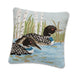 Loon Lake Hooked Pillow - 16" x 16"