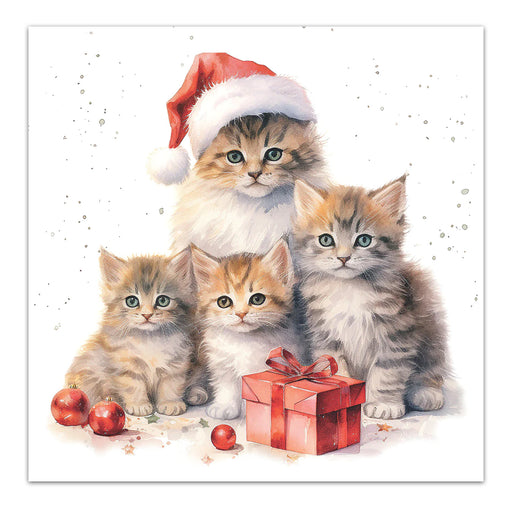 Meowy Christmas Holiday Paper Luncheon Napkins