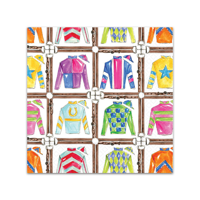 Derby Jockey Silks Paper Beverage Napkins