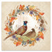 Pheasant Wreath Paper Luncheon Napkins