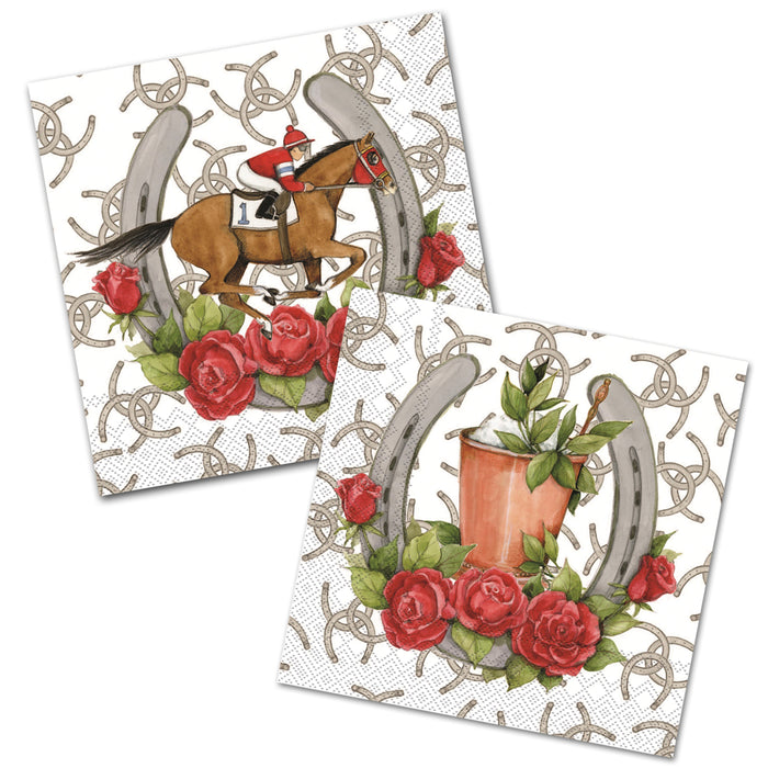 Jockeys & Juleps Horse Racing Paper Beverage Napkins