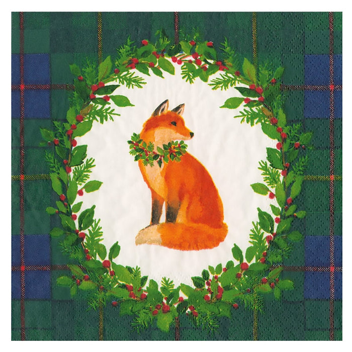 Tartan Fox Paper Luncheon Napkins